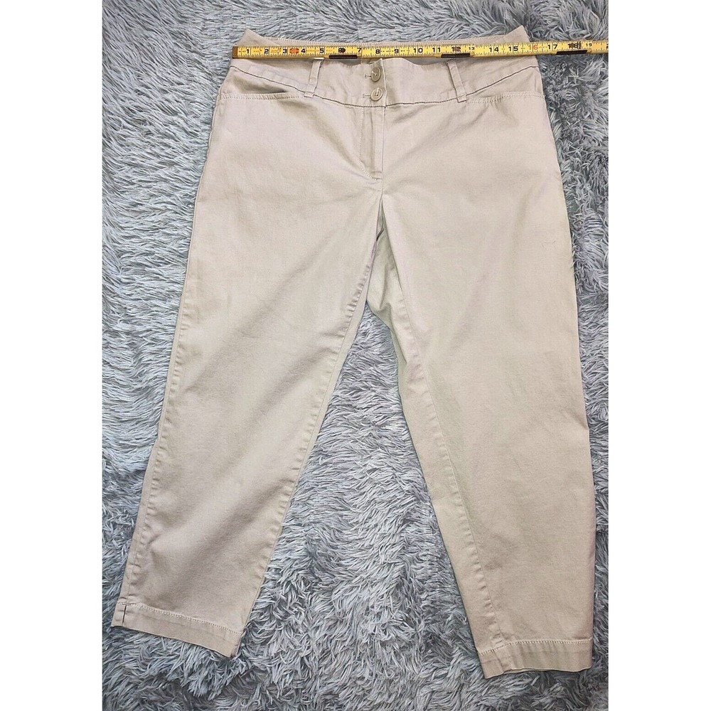 Loft Outlet Women's Casual Dress Curvy Crop Chino Pants, Beige, Size: 6, 32x23